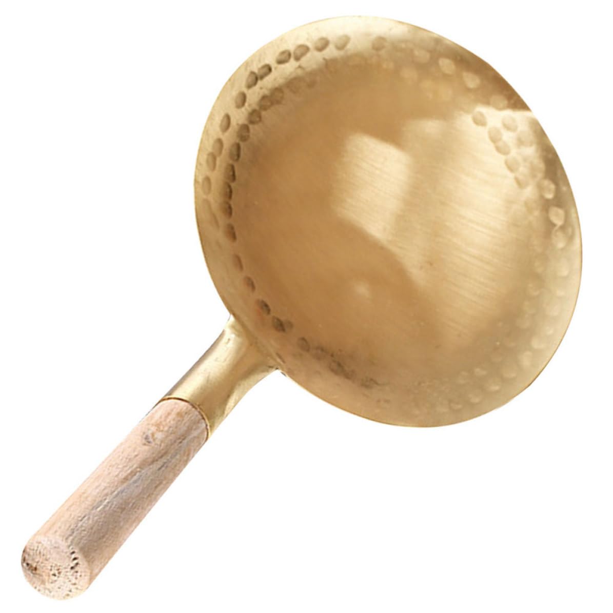 Golden Copper Wood Tofu Serving Spoon Kitchen Ladle