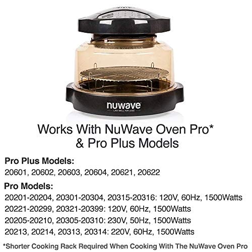 Nuwave Power Dome For The Nuwave Pro Plus Oven And Elite Oven - Genuine Replacement Part Made By Manufacturer, Transparent Amber
