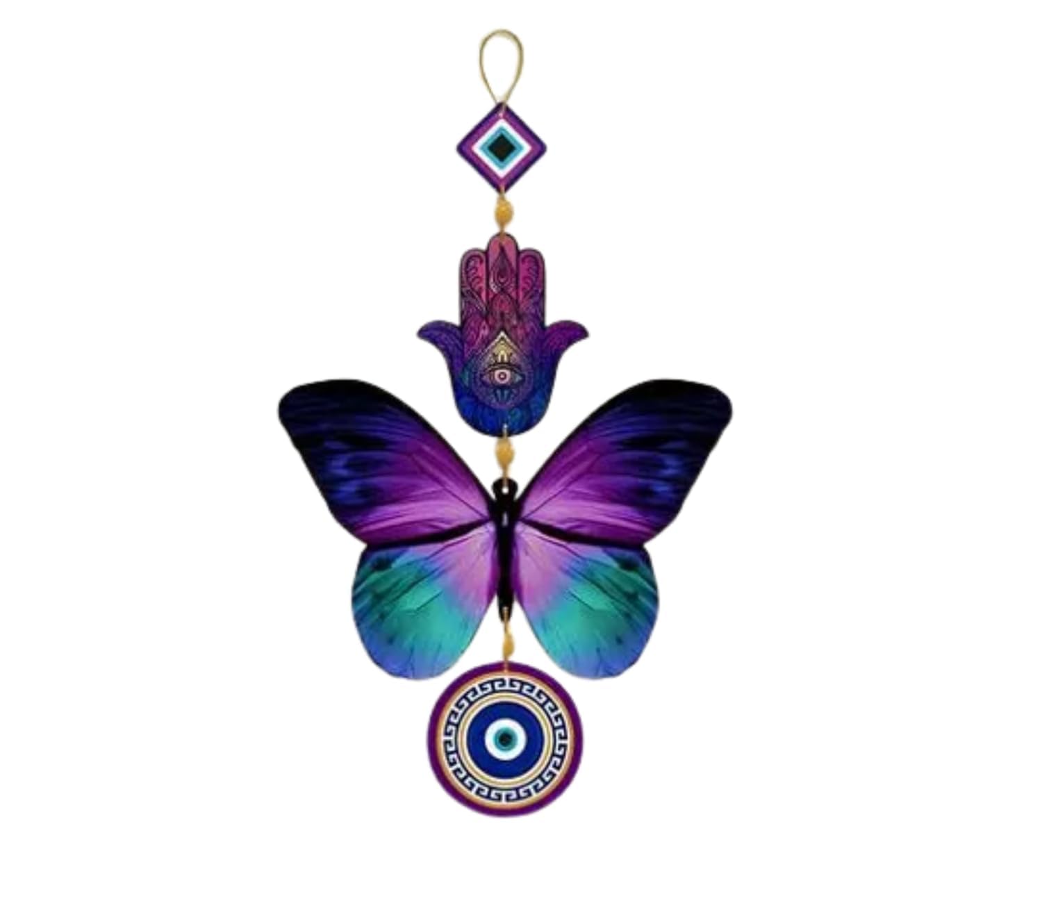 Webelkart Decorative Wall Hanging For Door Entrance, Butterfly Evil Eye Wall Hanging For Protection And Elegance Home Decor, Uni