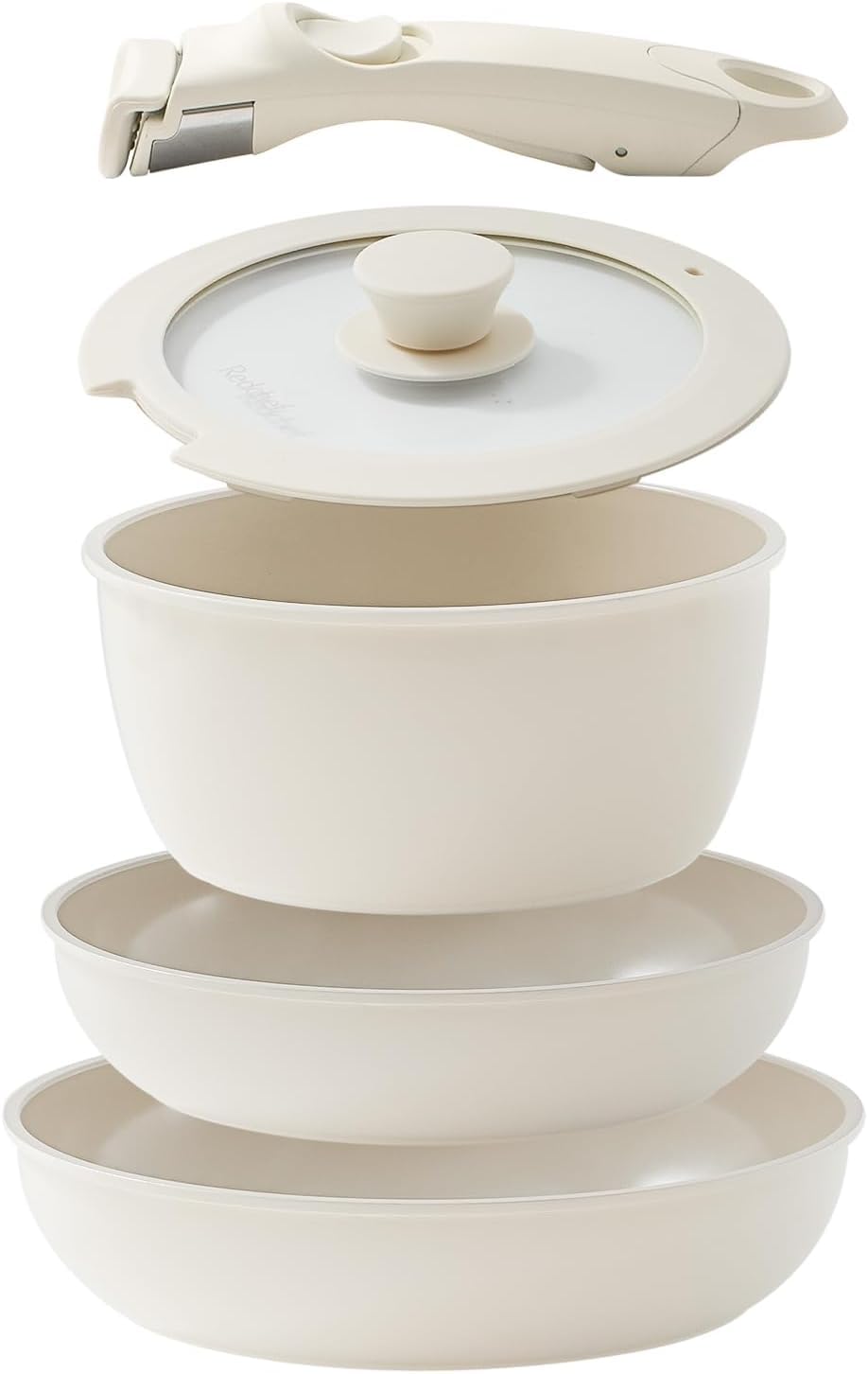 Redchef Ceramic Pots and Pans Set Non Stick, Nonstick Kitchen Cookware Sets, Non Toxic Pots and Pans Set Non Stick, PFAS PFOA &