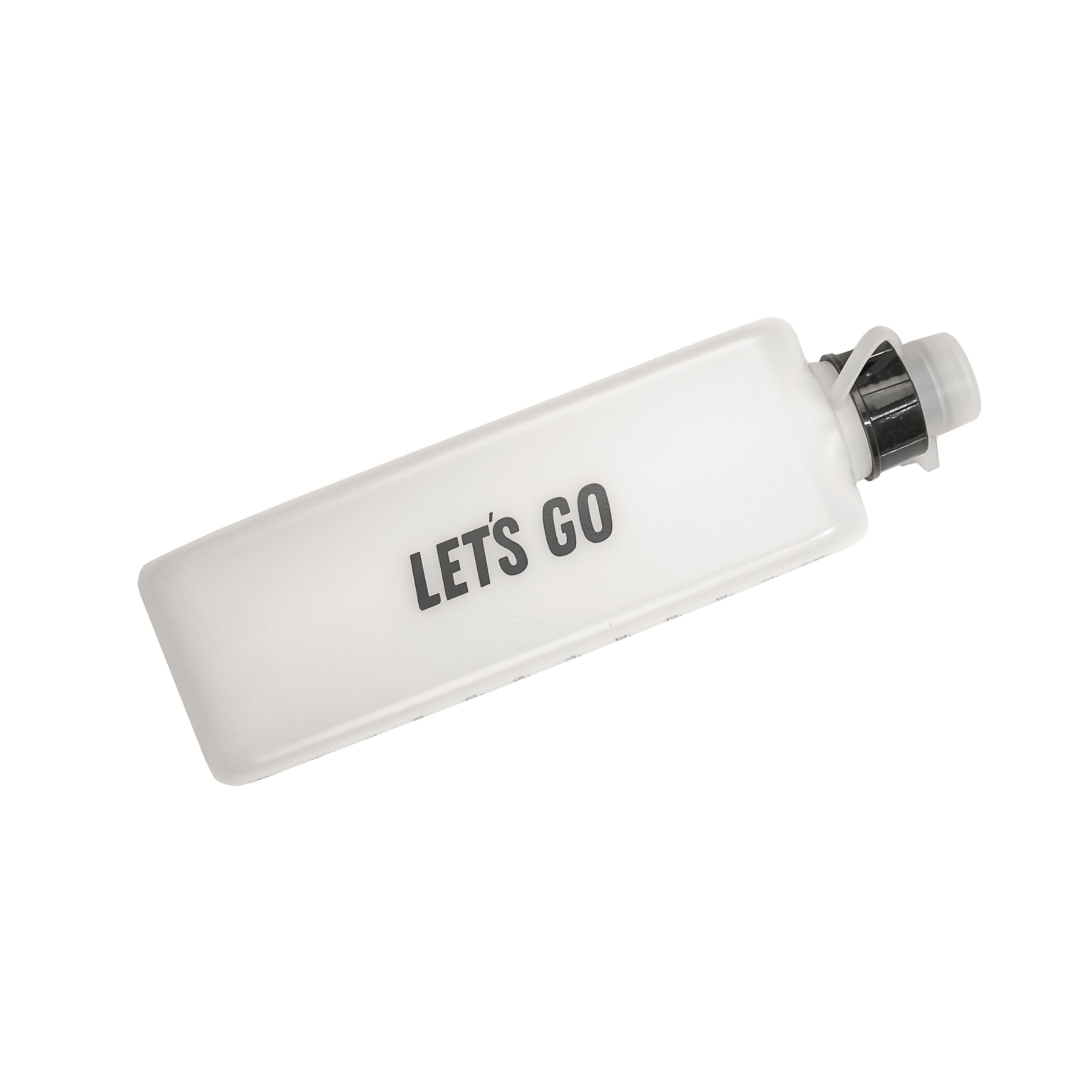 Sprigs Lets Go Curved Water Bottle for Running, 300 ml, Leak Proof Top, BPA Free, Fits 3 Pocket Belt (Black Lets Go, 300 ML)
