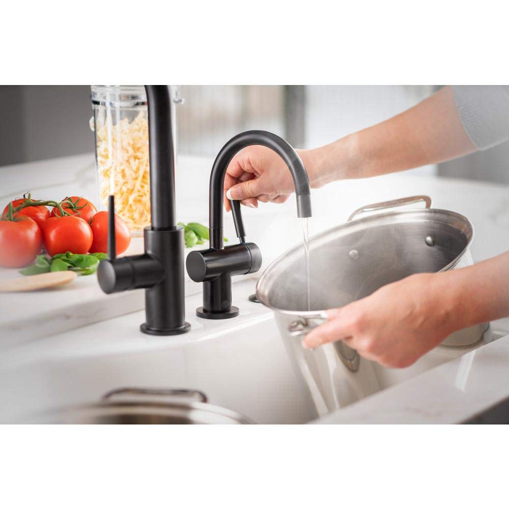 Insinkerator F-H3300Mblk Indulge Modern Hot Water Dispenser Faucet, Matte Black