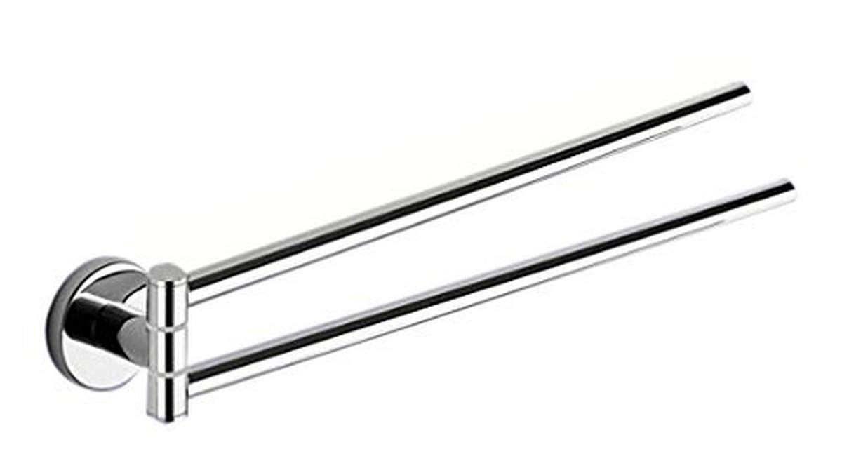 Gedy FE23-13 Felce Double Swivel Towel Bar, 0.5 L x 14.8 W, Chrome
