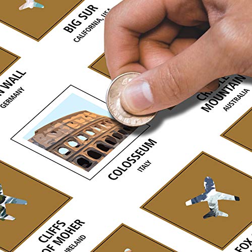 Mappinners The Greatest 100 World Destinations Scratch Off Travel Print 16X20