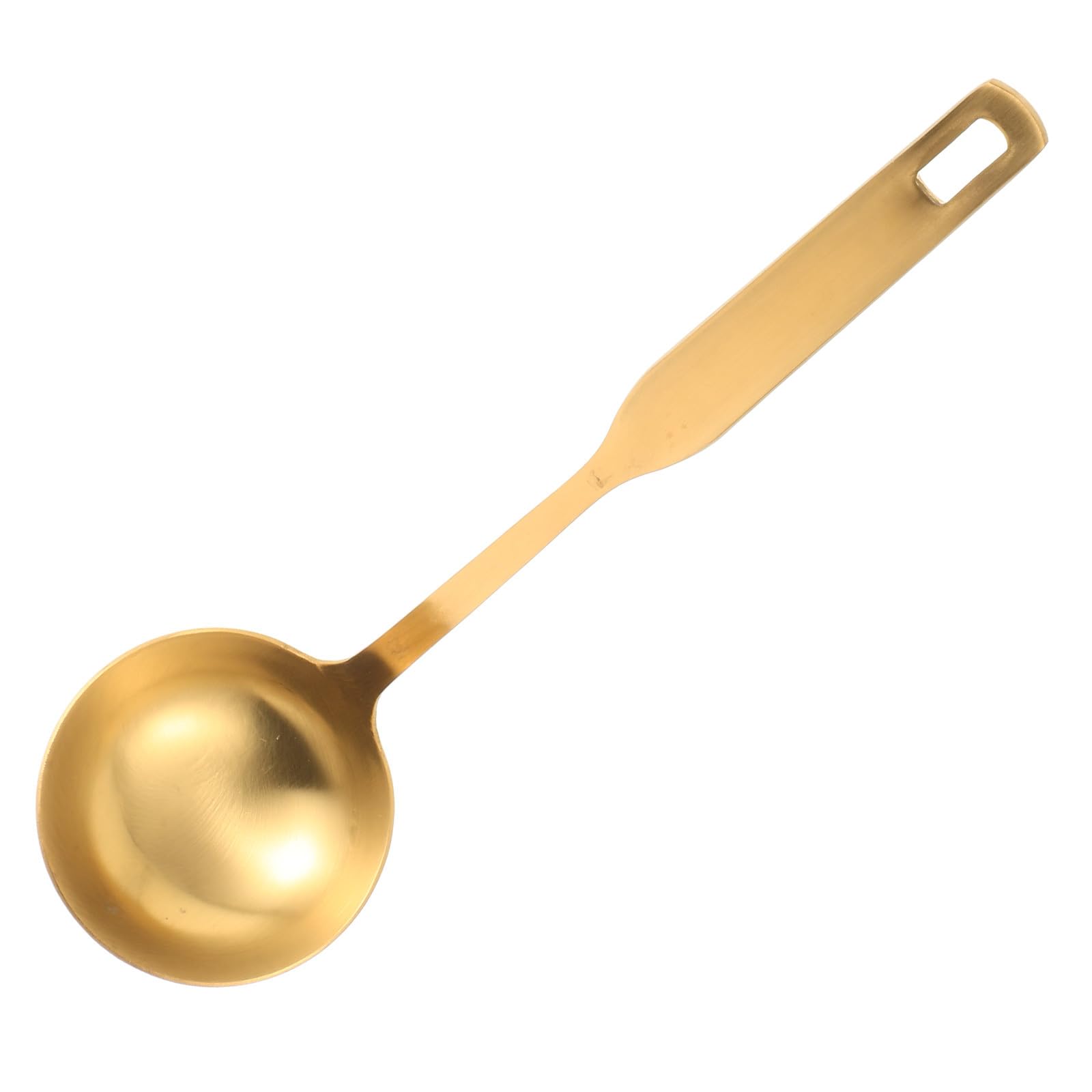 OSOLADY Thickened Gold Stainless Steel Ladle Heavy Duty Soup Spoon for Kitchen and Restaurant Cooking Large Capacity Dishwasher 