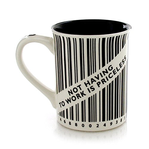 Our Name is Mud Retire Barcode Stoneware Mug, 16 oz.