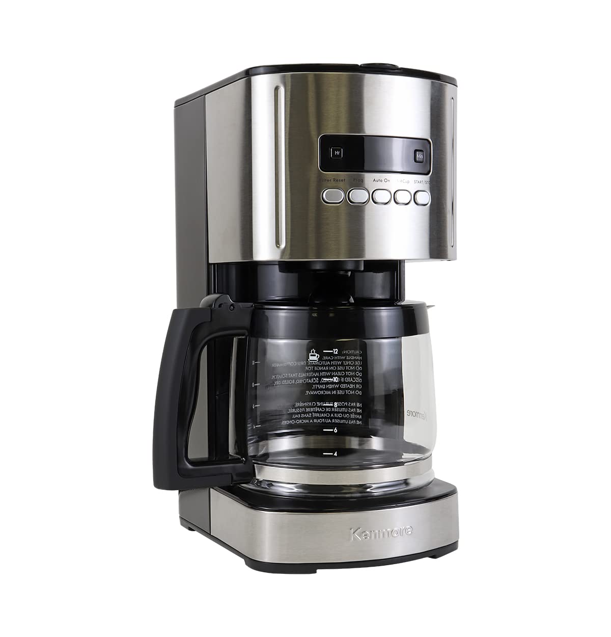 Kenmore Coffee Maker 12 cup Drip Coffee Machine Programmable Aroma Control Glass Carafe Reusable Filter Timer Digital Display Ch