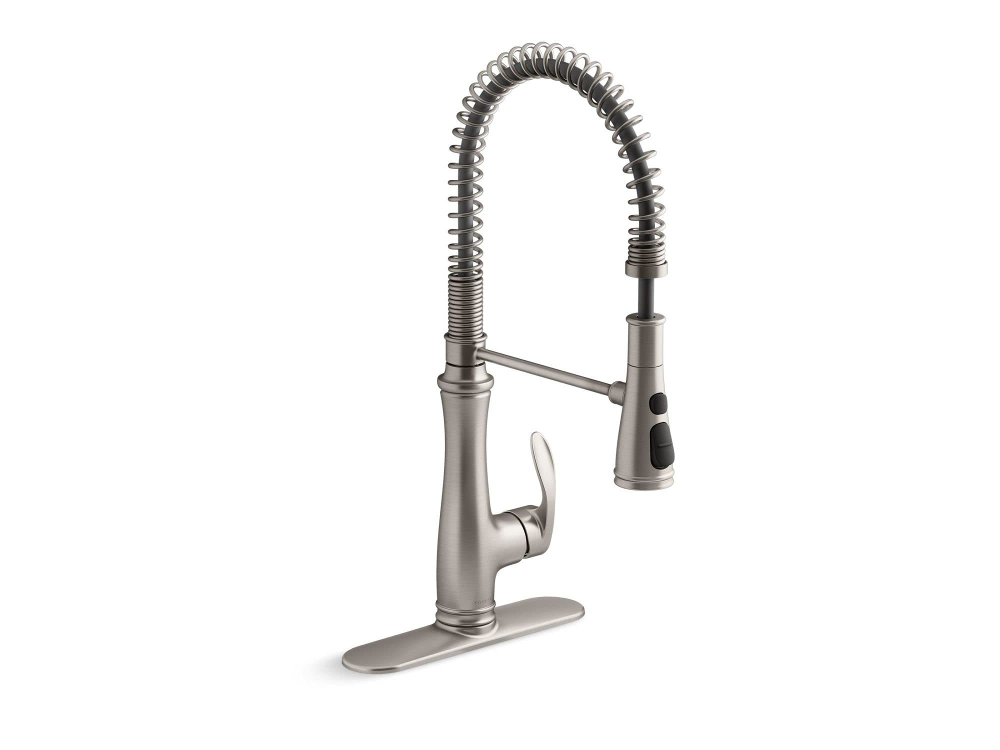 Kohler 29106-Vs Bellera Pull Down Sprayer, Kitchen Sink Faucet, 3 Function Spray Head, Vibrant Stainless