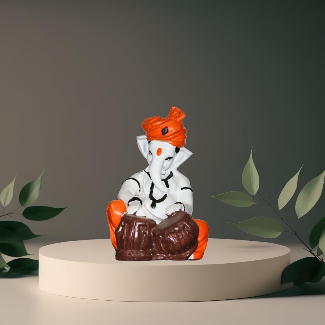 Beckon Venture Polyresin Set Of 4 Lord Ganesh Idol Statue Artifacts For Home Decor Items