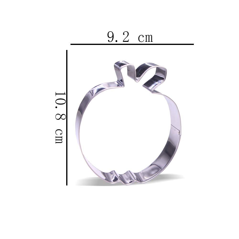 4.25 Inch Apple Cookie Cutter - Stainless Steel