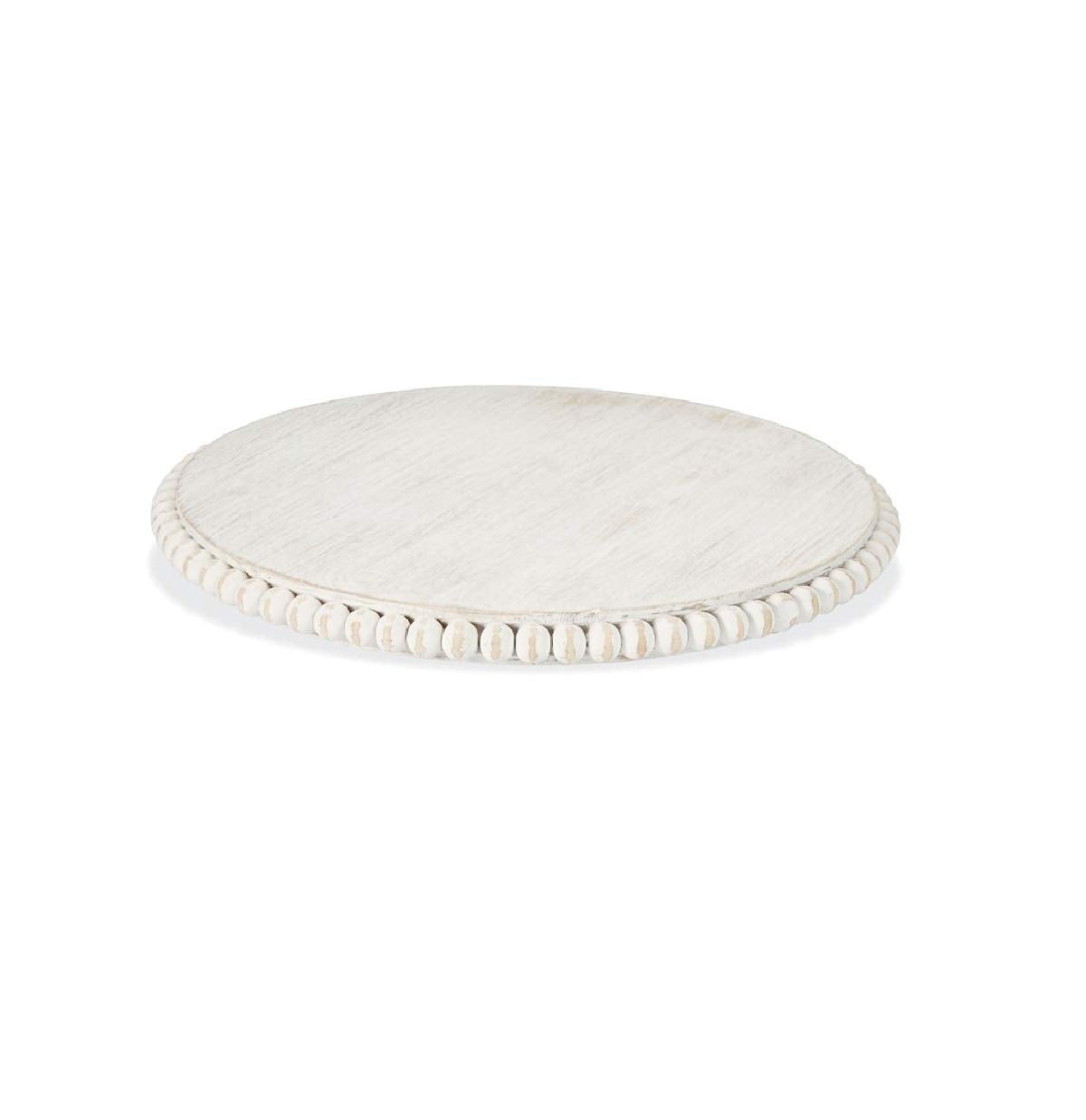 White Beaded Lazy Susan