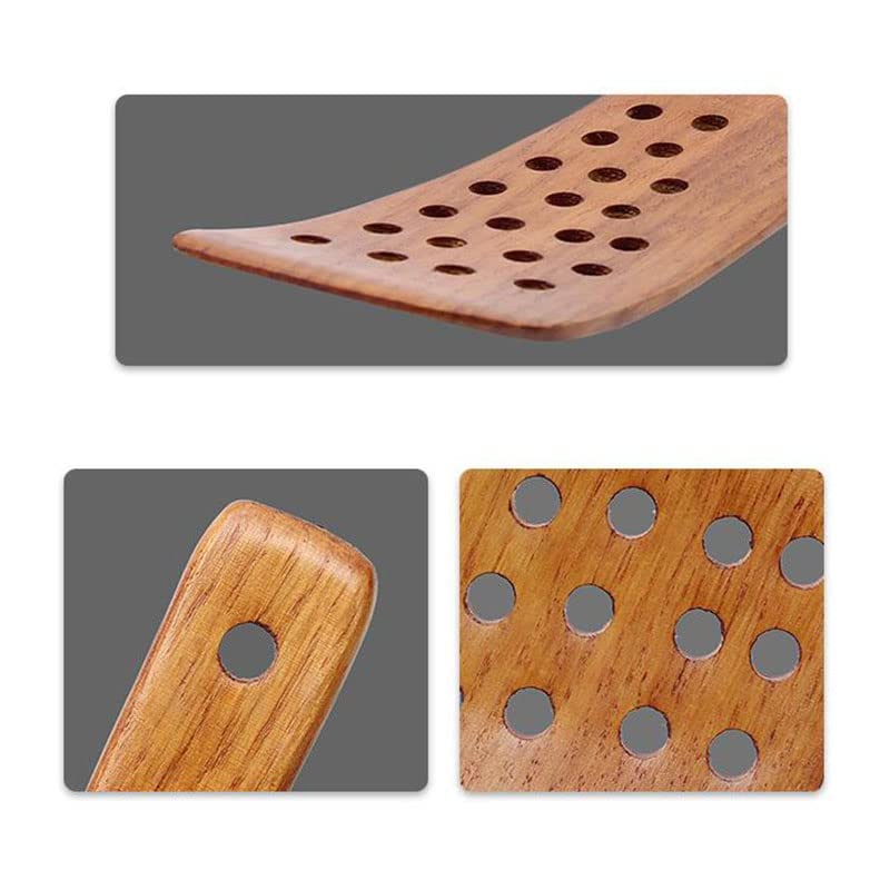 Acxico 1Pcs Wooden Spatula Wooden Shovel For Non-Stick Pan Rice Spoon Kitchen Cooking Tool