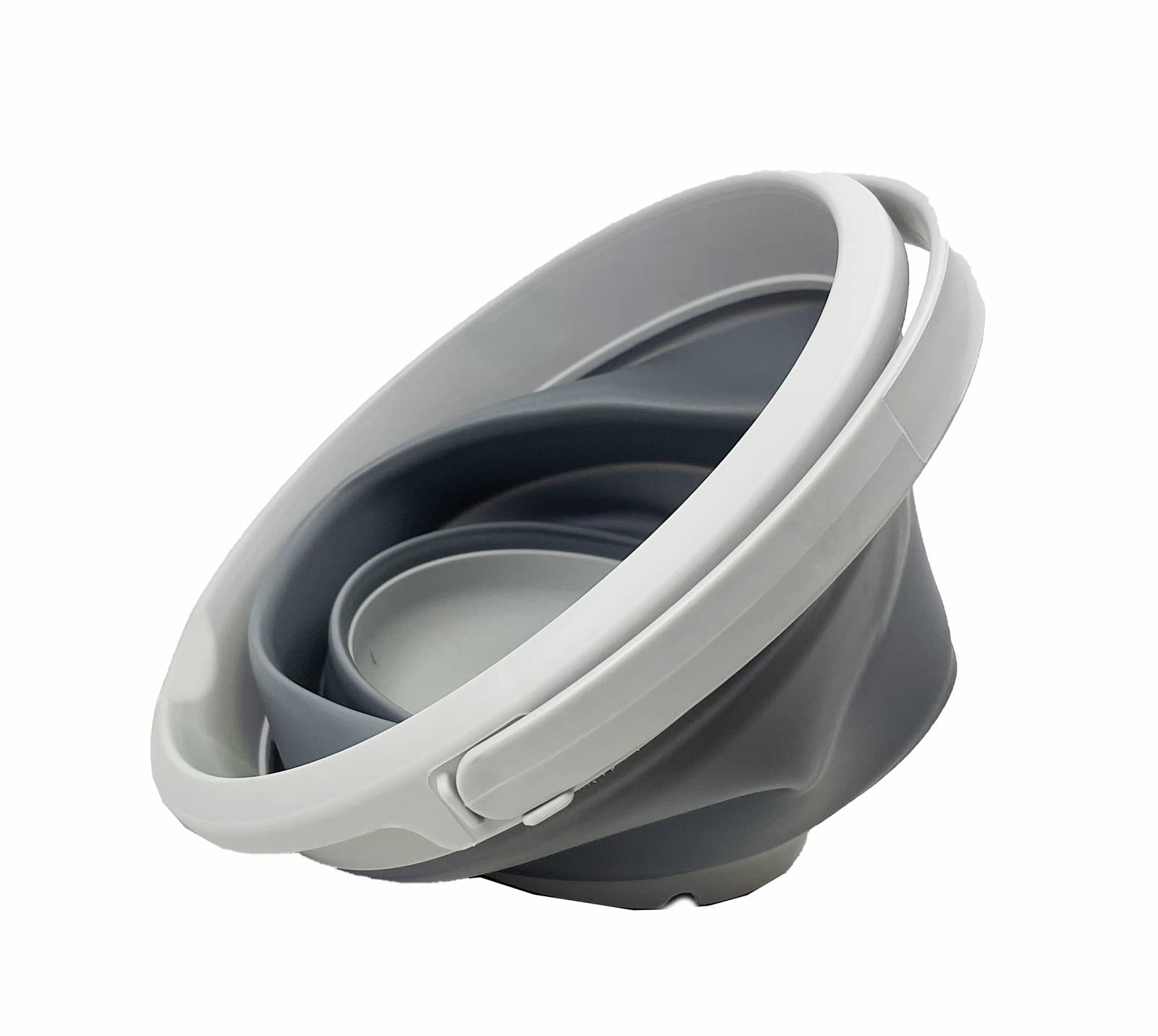 Sammart 5.5L (1.4 Gallon) Collapsible Plastic Bucket With Lid - Foldable Round Tub With Lid - Portable Fishing Water Pail - Spac