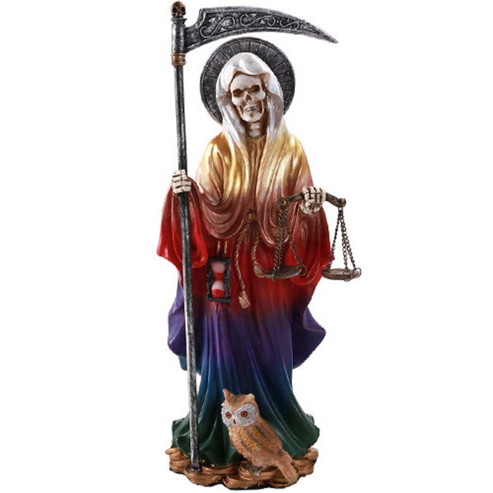 Pacific Giftware Santa Muerte Saint of Holy Death Seven Powers Religious Resin Statue Figurine (Stand 10.5)
