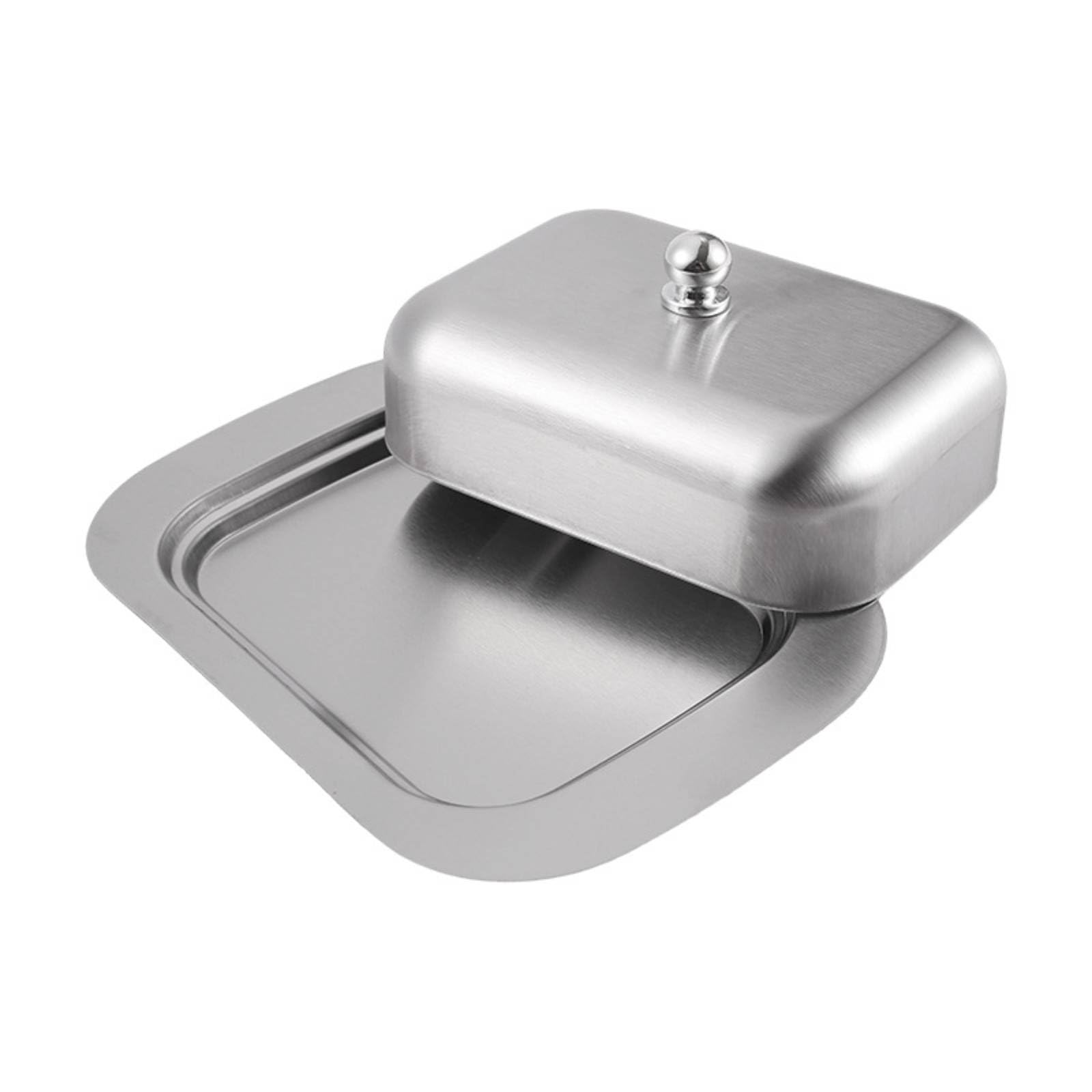 Enakshi Easy To Clean Stainless Steel Butter Dish Rust Resistant Butter Dish With Lid NonBreakable Food Storage Covered Design 