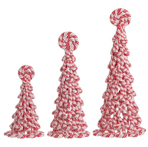 Raz Imports - Peppermint Toy - Set Of 3 Christmas Peppermint Cone Decorations