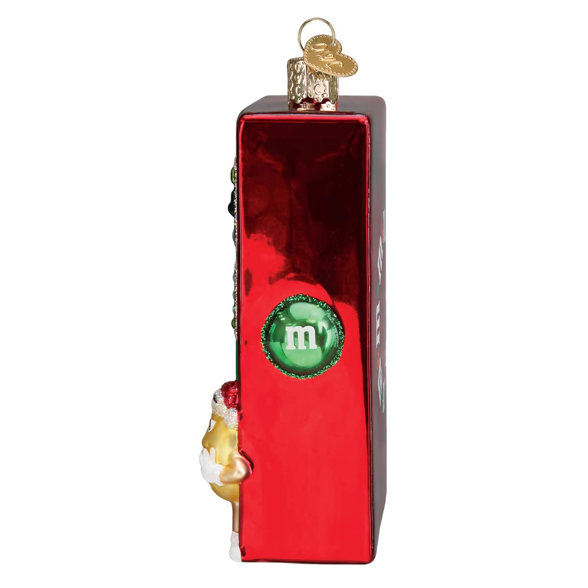 Old World Christmas M&M S Vending Machine Glass Blown Ornament for Christmas Tree, Handcrafted Holiday Decoration, M&Ms Collecti