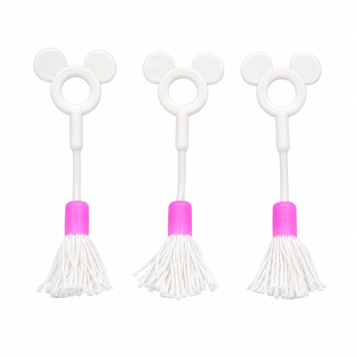 Oil Spreader For Dosa Pan (Pack Of 3)  Plastic Handle With Cotton Bristles Brush  Dosa Oil Spreader  Baking, Pastry Basting, 