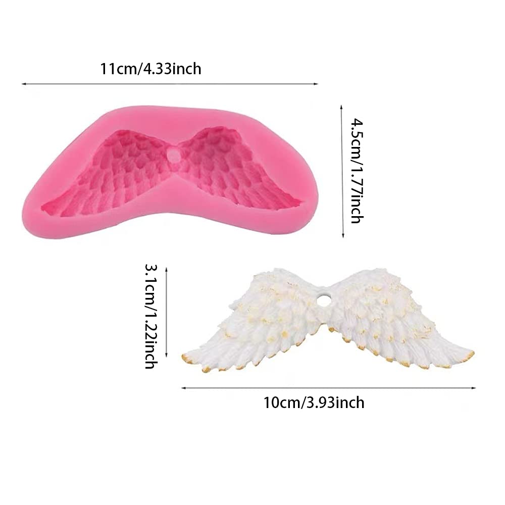 Cestony 2Pcs Angel Wings Silicone Molds Aromatherapy Plaster Cake Molds Decoration Tool Diy Handmade Soap Chocolate Fondant Mold