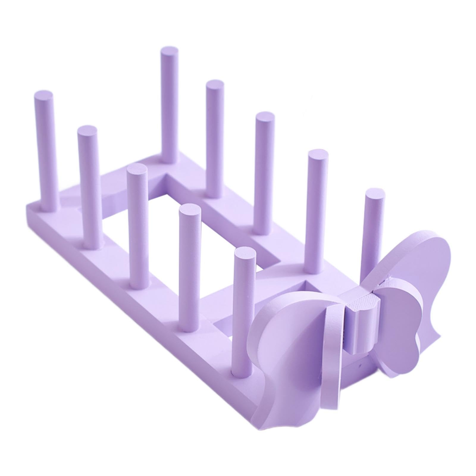Myaddiction Wooden Dish Rack Plate Storage Rack Plate Rack Stand For Home Cupboard Decor Purple