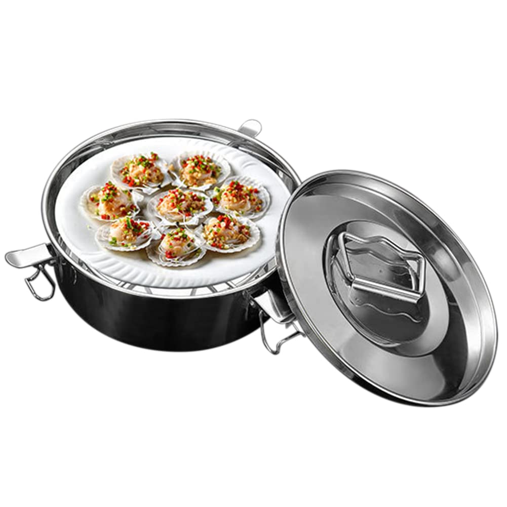 Flan Mold, Stainless Steel Flan Pan Mold, Flanera Flan Maker With Lid And Buckle, Ergonomic Handle, Large Capacity Round Cake Ba