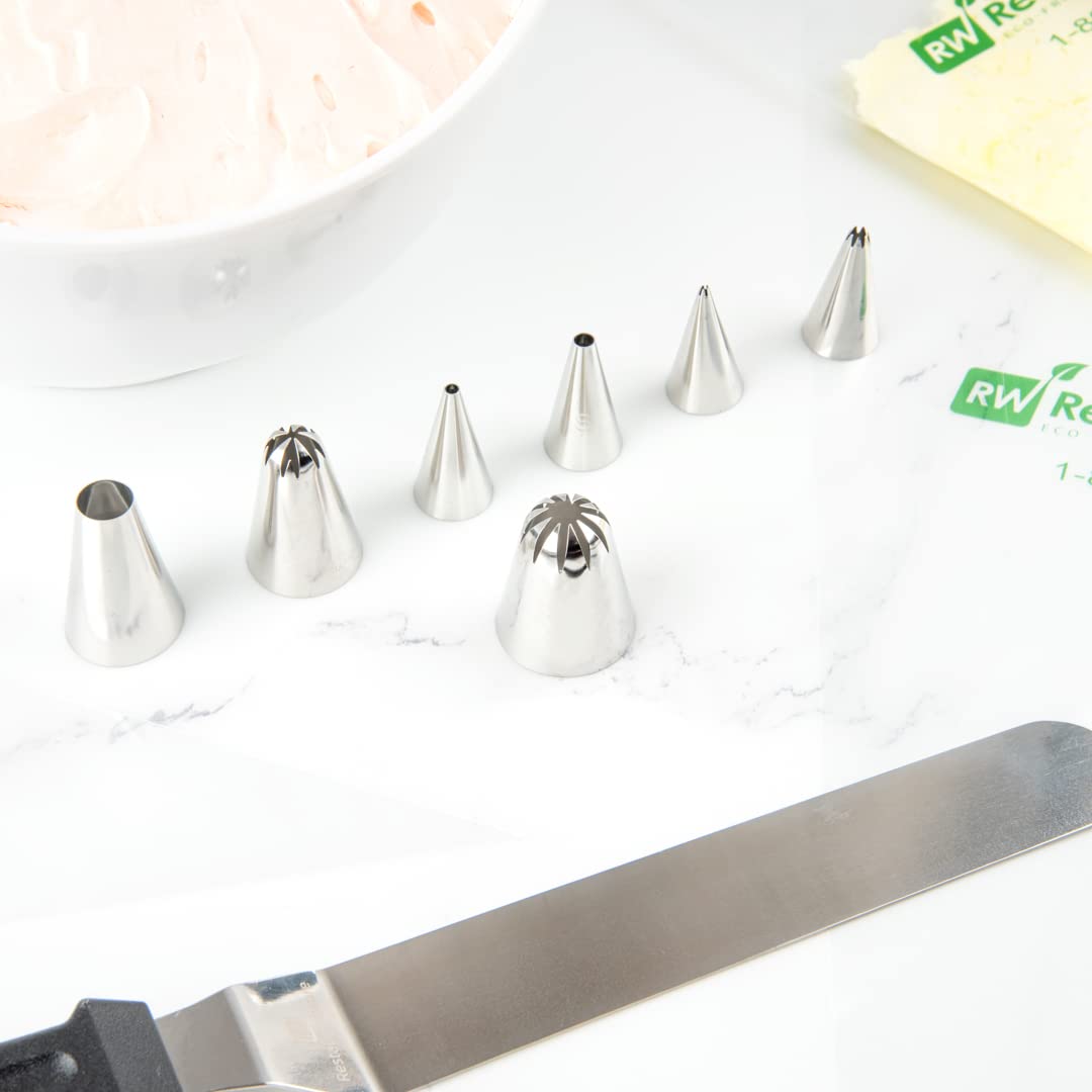 Restaurantware Pastry Tek Piping Tip 1 Reusable Drop Flower Icing Tip - #1G Dent-Resistant Stainless Steel Pastry Tip Dishwasher