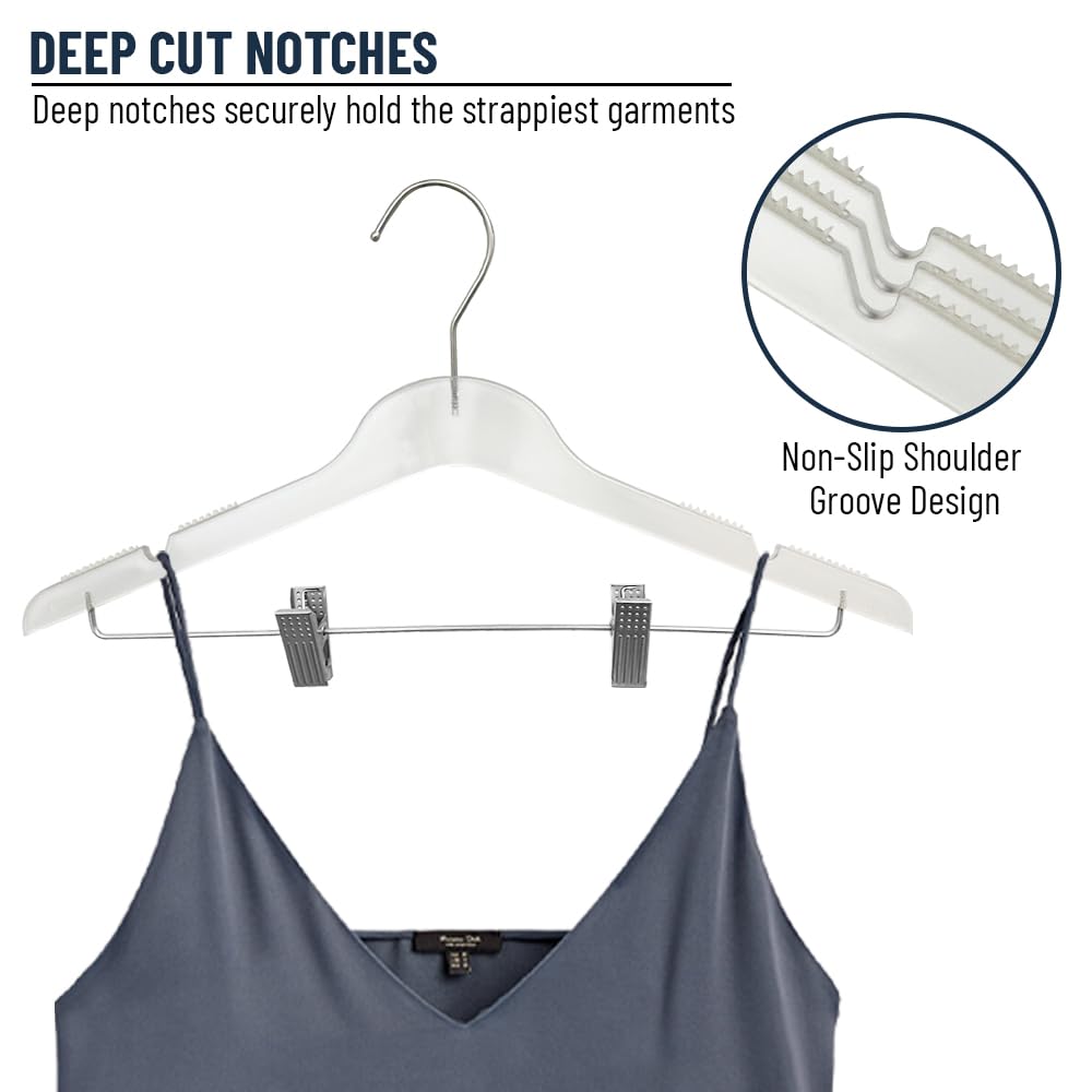 All Hung Up Hangers Slim Plastic Hangers With Clips, Clothes Hangers, Thin Plastic Hangers, Color Plastic Hangers, Blouse Hanger