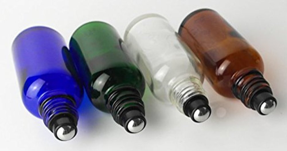 3Pcs 30Ml Brown Glass Empty Roll On Bottles Essential Oil Perfume Roller Bottles With Stainless Steel Roller Balls For Essential