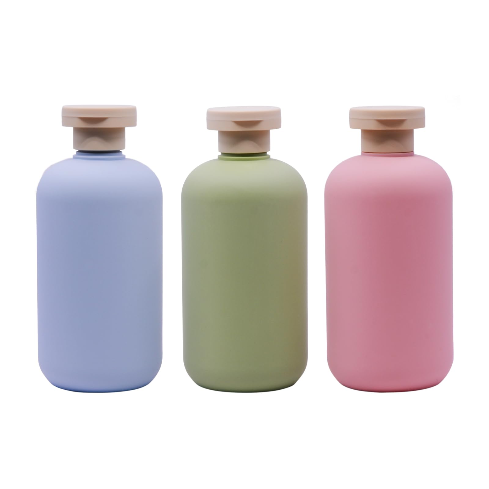 YXQ 10oz Refillable Squeeze Bottles,Plastic Travel Bottles with Flip Cap 300ml Empty Containers for Toiletries Lotion Cream Sham