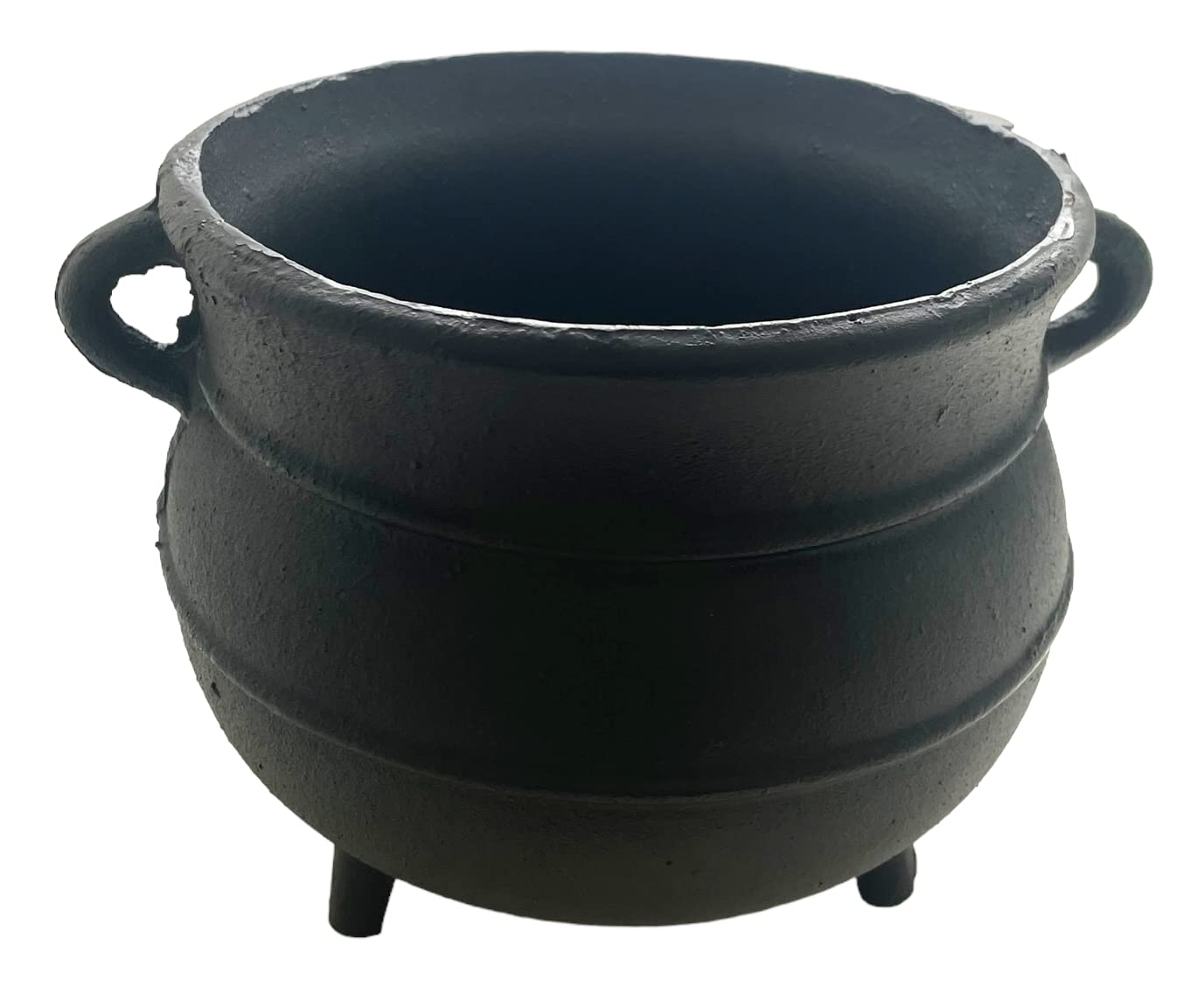 Crystalo - Black Painted Cast Iron Cauldron Size- 7 ''D