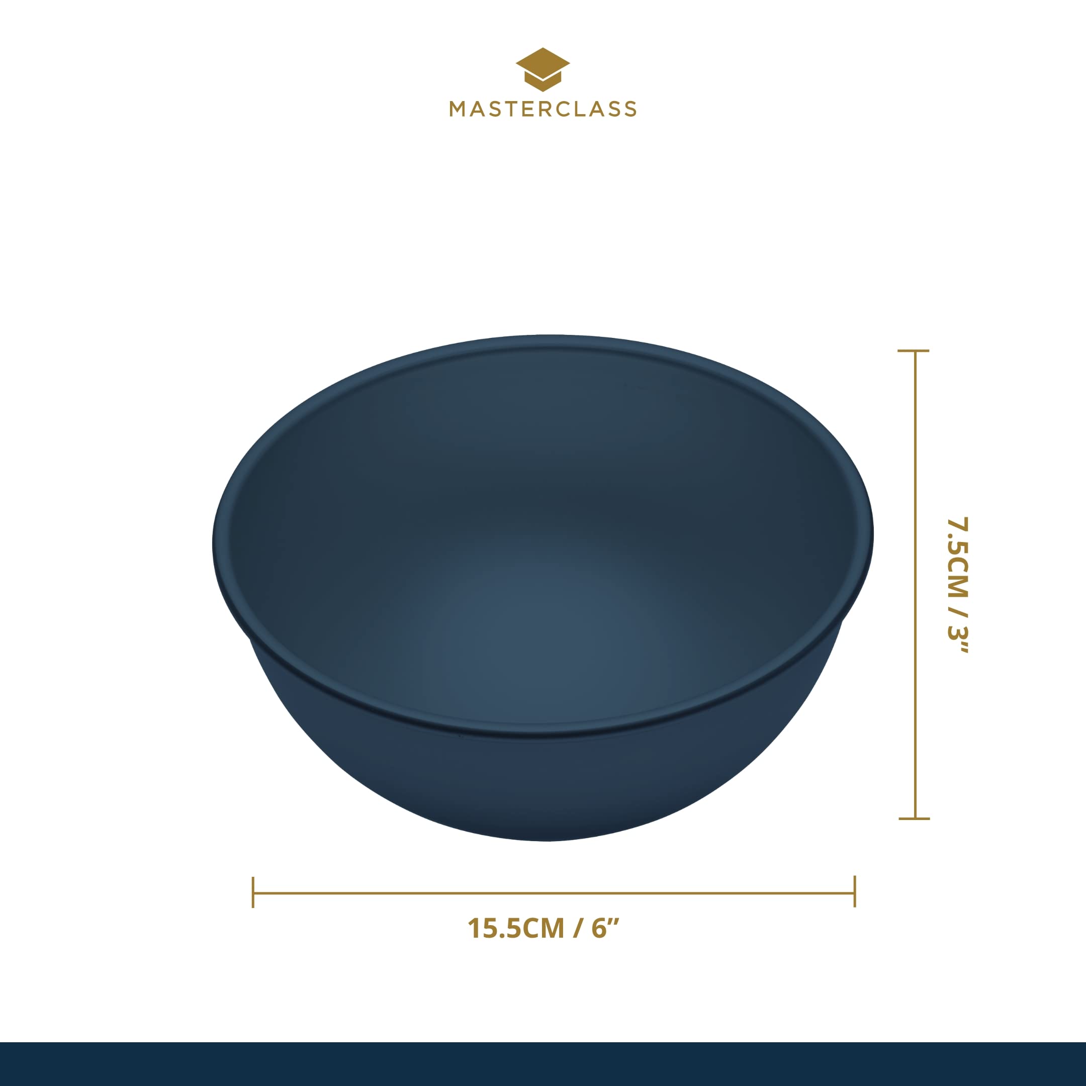 Masterclass Mcsa20 15.5 Cm Hemisphere Cake Tin, Silver Anodised Aluminium, 6 Inch