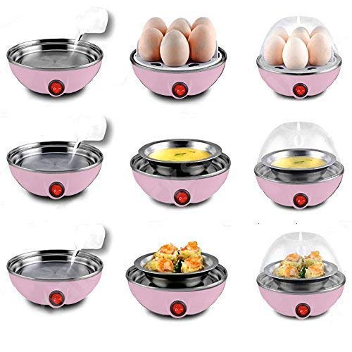 Teblite Plastic Egg Boiler Electric Automatic Off 7 Egg Poacher For Steaming,Cooking Also Boiling&Frying (Multicolor)