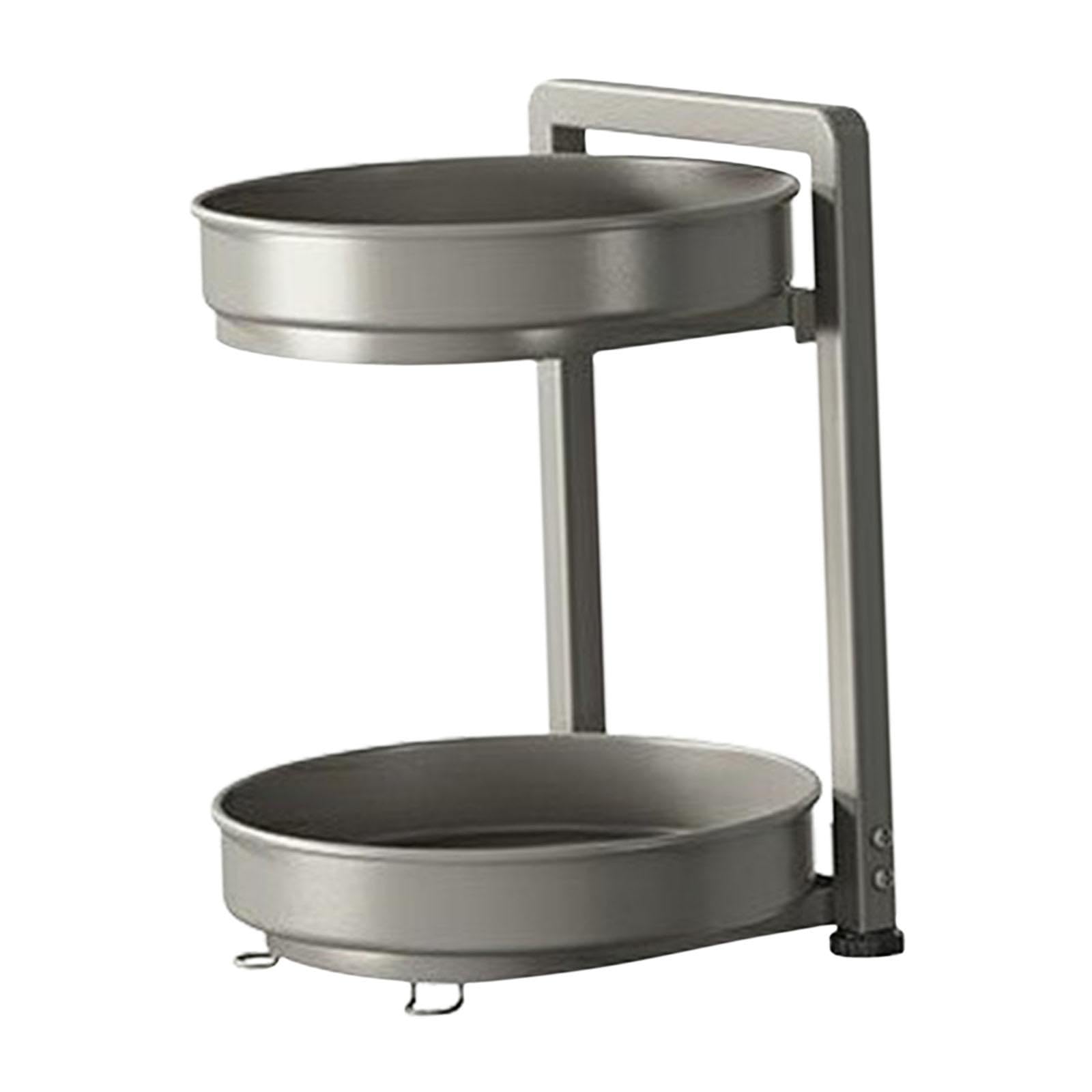 Myaddiction Spice Rack 360 Degree Rotation Turntable Spice Holder For Pantry Home Office Two Tiers