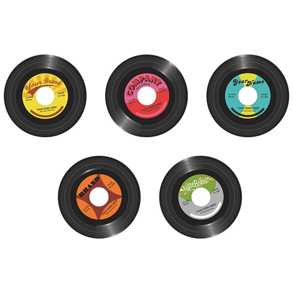 Wrtmyr 5 Pack Blank Vinyl Records Decor, 11'' Wall Collage Kit Aesthetic Pictures, Cd Album Cover Posters Bedroom Decor For Teen