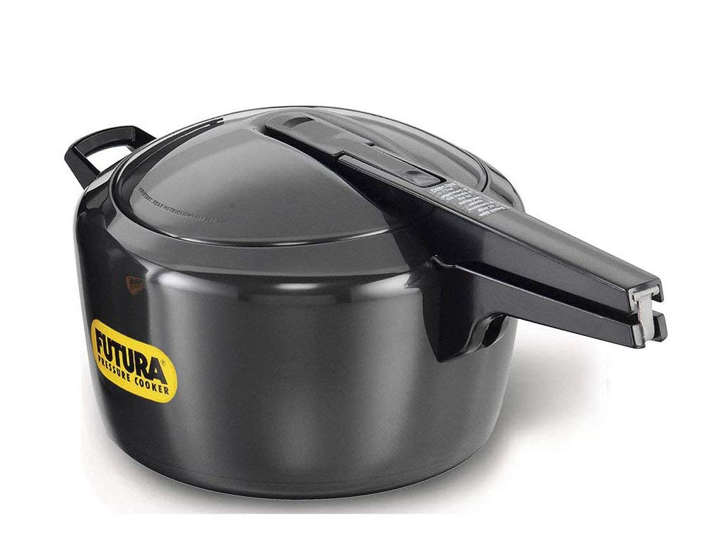 Hawkins Futura 5 Litre Pressure Cooker, Hard Anodised Inner Lid Pressure Cooker, Pan Cooker, Black (Fp50)
