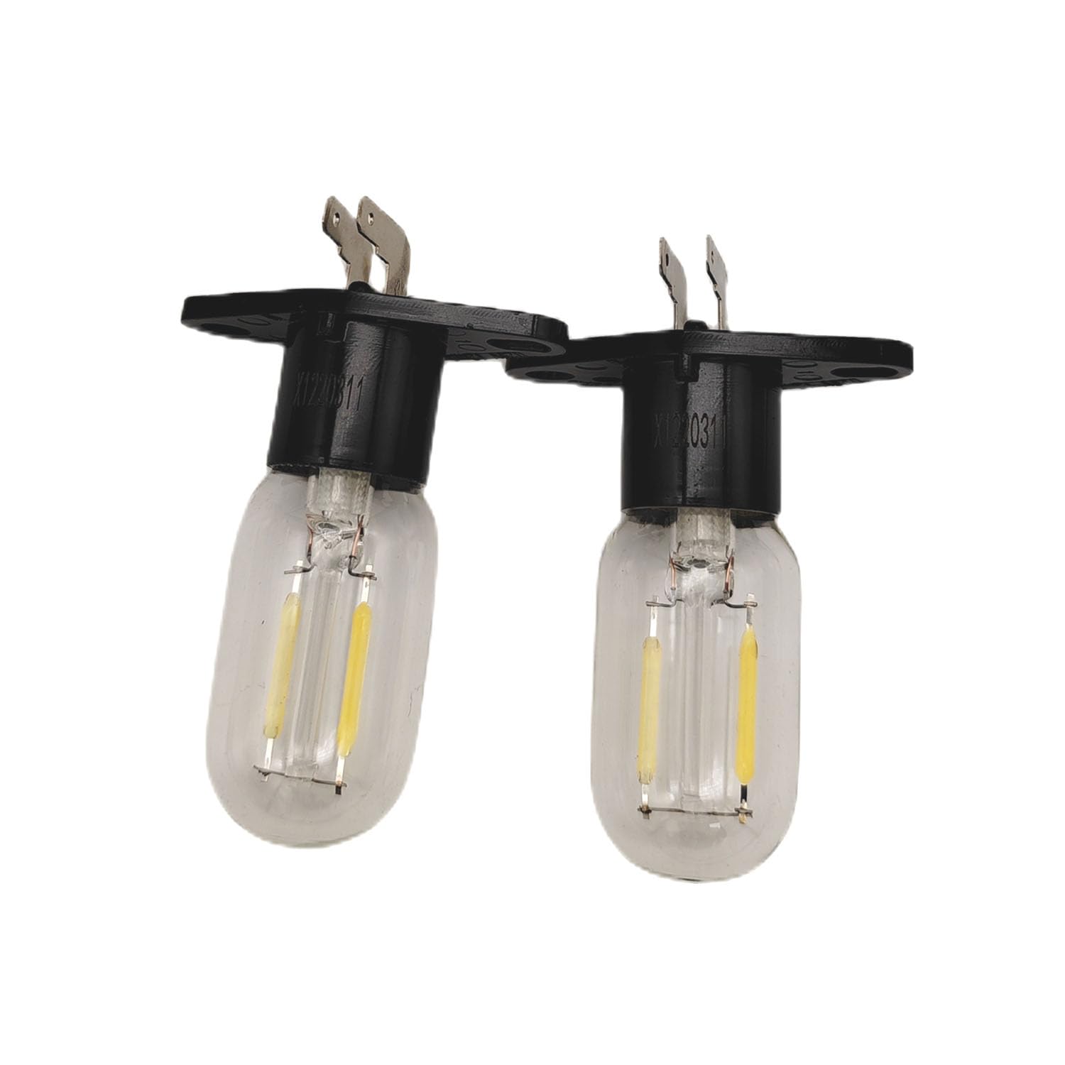 QLEE Led Z187 Microwave Bulb, 1.5W Equivalent to 20W, Vertical Right T170 Base, Black, 2 Count, Replacement for Galanz LG Samsung Whirlpool