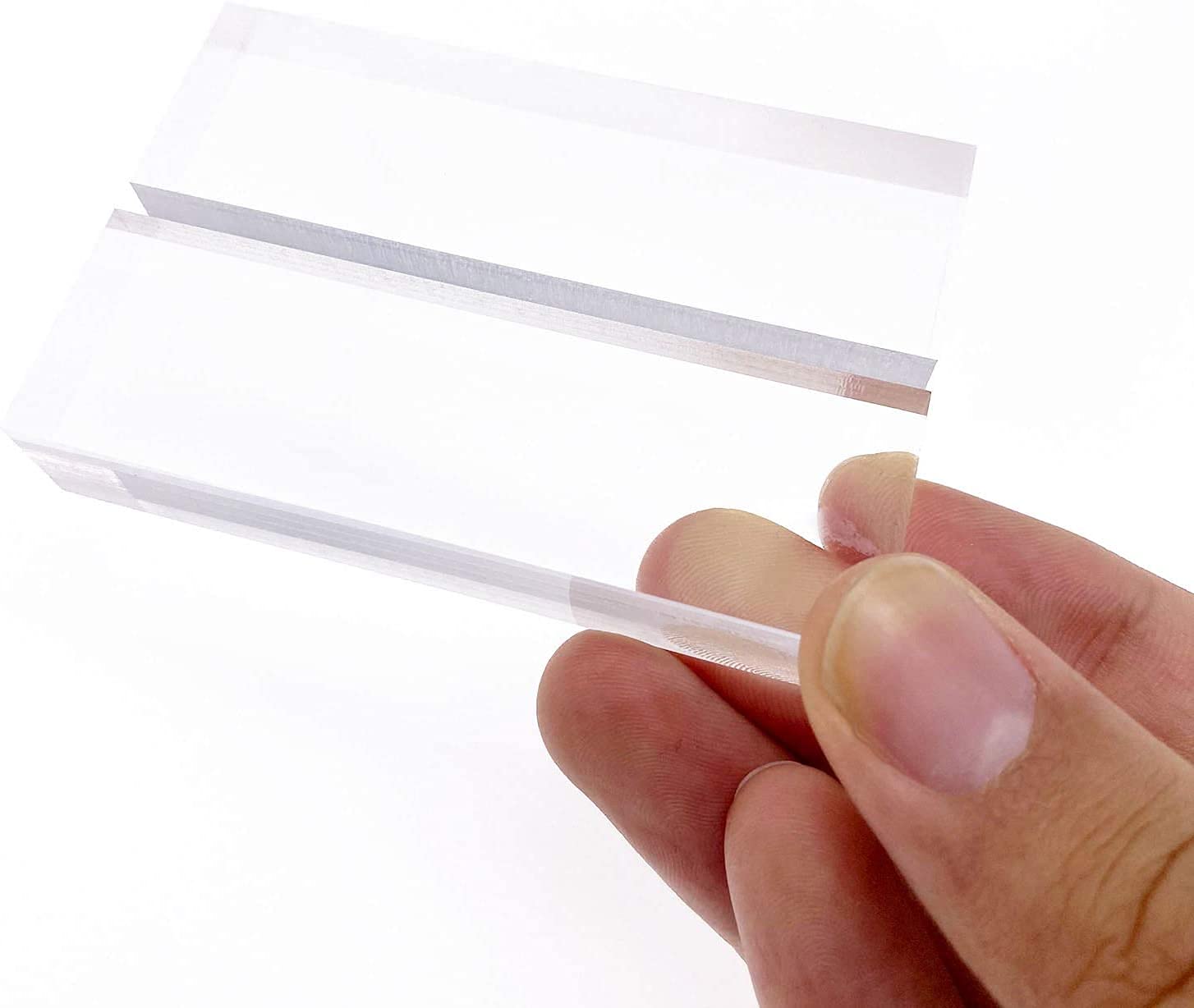Jinmury 20 Pack 3'' Clear Acrylic Sign Holder- 1/8'' (3Mm) Slot Acrylic Sign Stand For Display Acrylic Table Numbers Wedding Sig