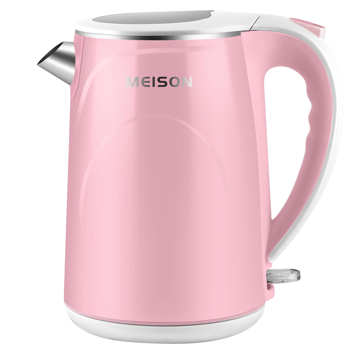 Meison Electric Kettle, 1.7 L Double Wall Food Grade Stainless Steel Interior Water Boiler, Coffee Pot & Tea Kettle, Auto Shut-O