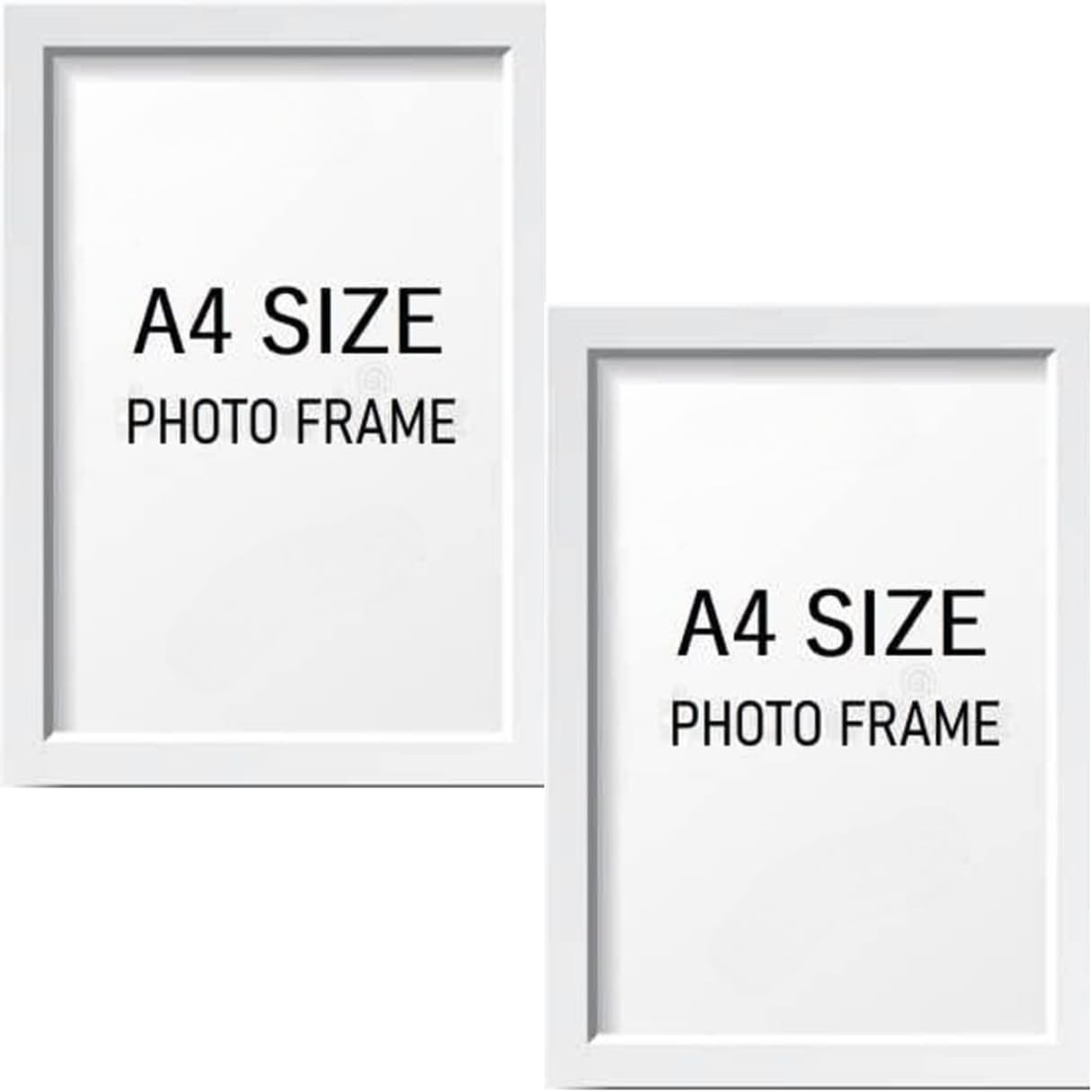 A4 Size Photo Frames - Wall & Tabletop Display, Lightweight Black Frame Khali Frame /A4 Size, 9X12Inches (2, White)