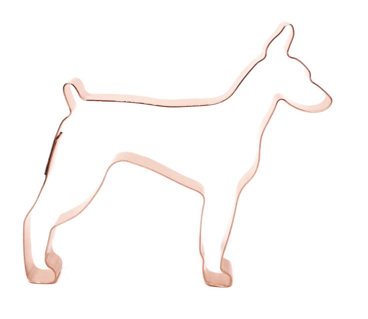 No. 1 Doberman Pinscher Dog Breed Cookie Cutter 4.5 X 4.5 Inches - Handcrafted Copper Cookie Cutter By The Fussy Pup