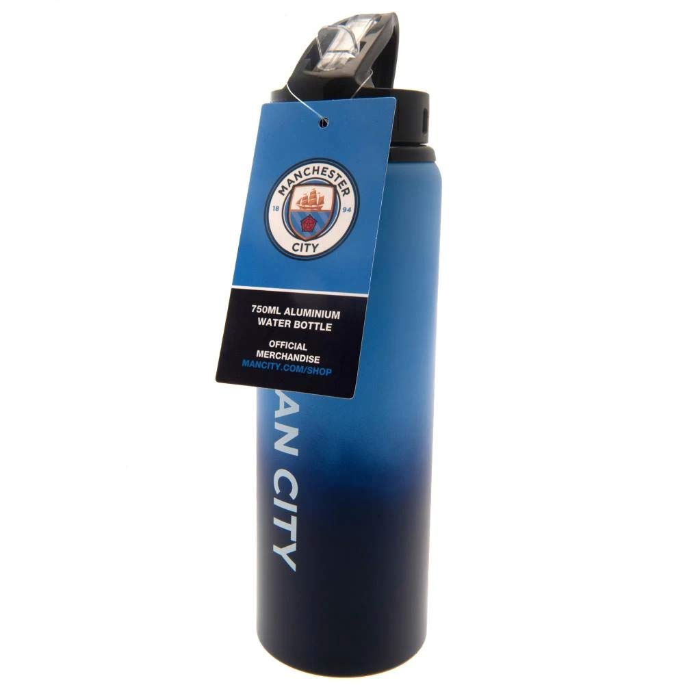 Manchester City F.C. City Man Fc Aluminium Sports Water Drinks Bottle Fade Design Xl Blue One Size K-Rey-Mc06400