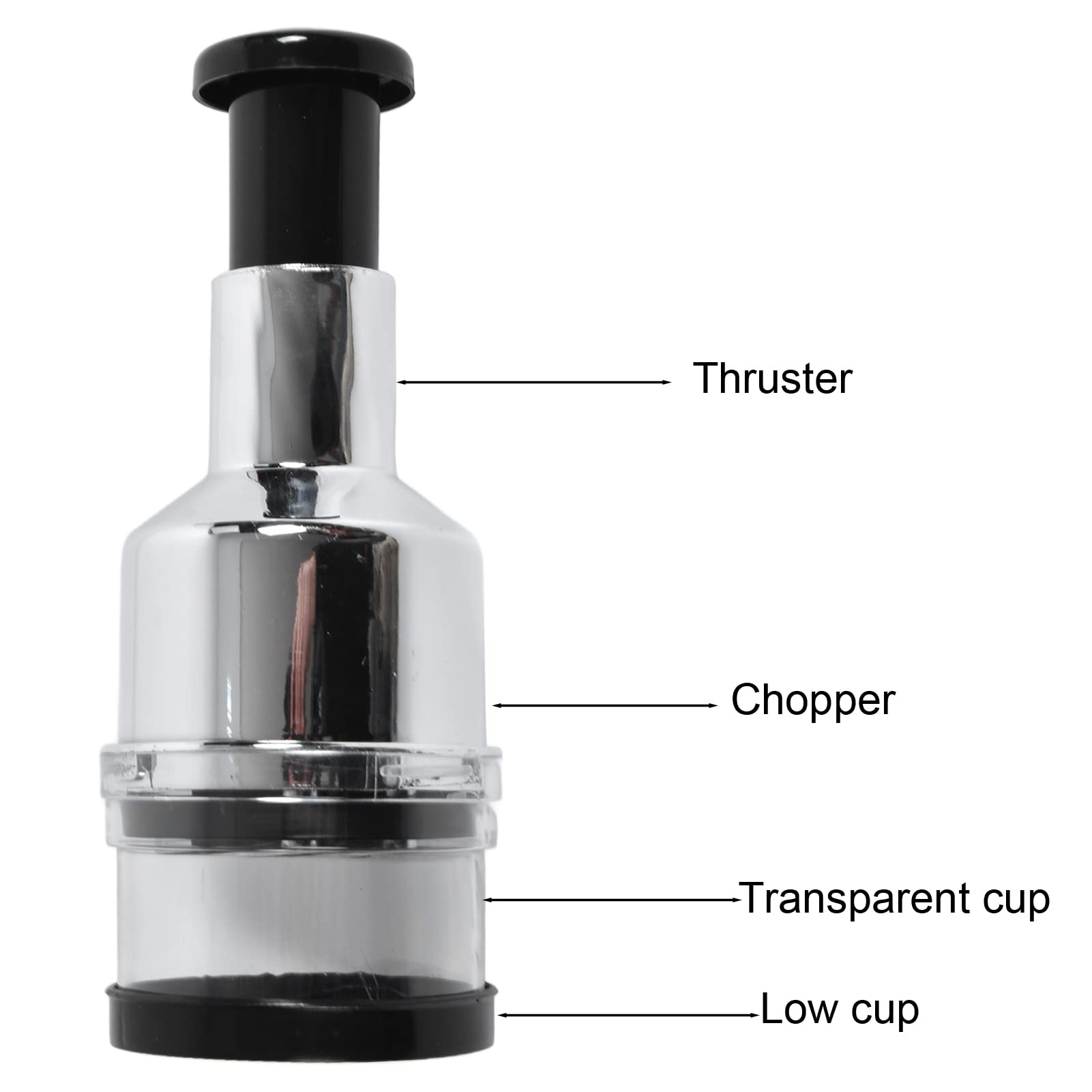 Hand Food Chopper, Stainless Steel Manual Hand Vegetable Chopper Dicer Onion Chopper Vegetable Slicer Garlic Mincer Handheld Foo