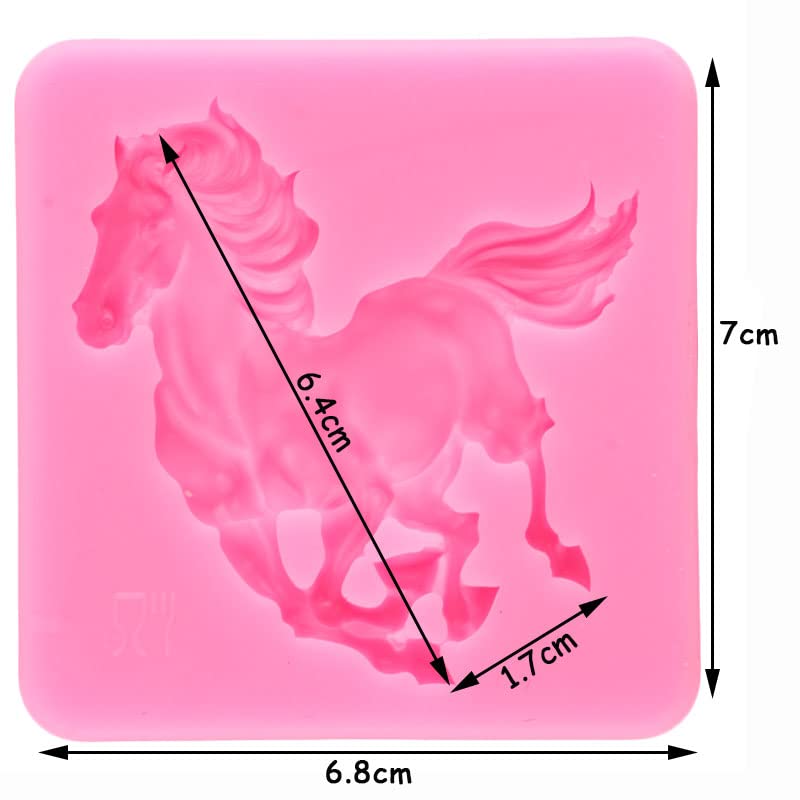 2Pcs Running Horse Silicone Molds For Diy Fondant Candy Making Tools Chocolate Mold Desserts Ice Cube Gum Clay Biscuit Plaster R