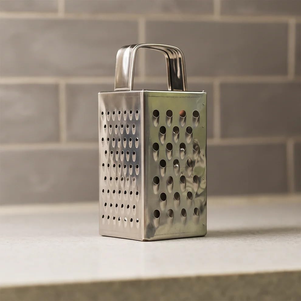 Supermom Grater And Slicer For Kitchen 1 Pc  Multipurpose Stainless Steel 4 In 1 Vegetable Slicer, Cutter & Grater With Sharp B