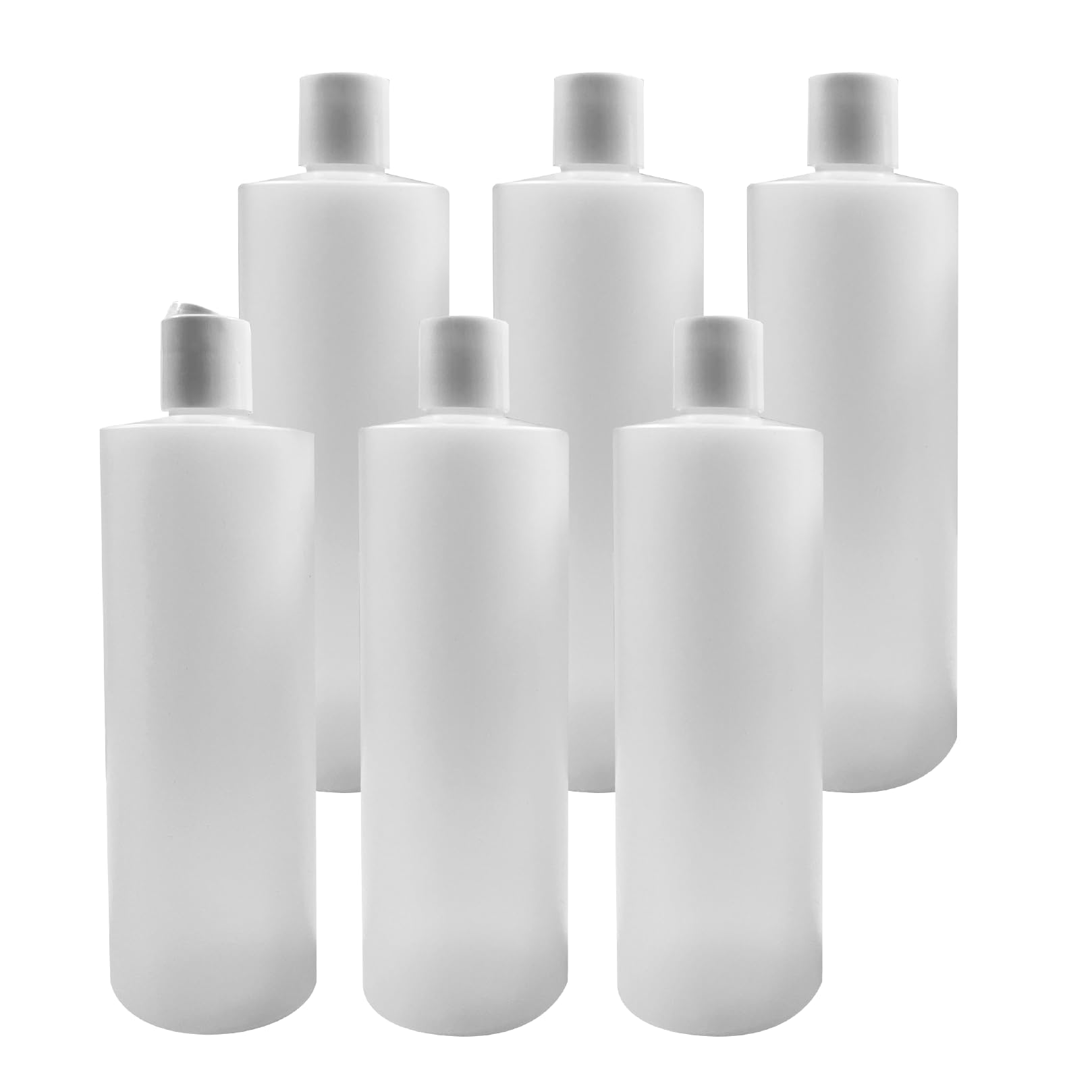 Pinnacle Mercantile 16 Oz Plastic Squeeze Bottles With Disc Top Flip Cap Set Of 6 Empty
