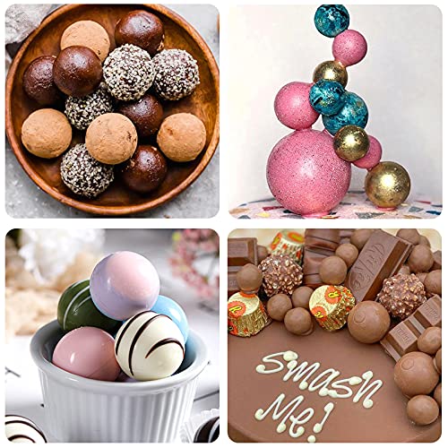 BAKER DEPOT Small Dome Silicone Mold for Cake Decorating, 24 Holes, 2 Pcs, Model CDS-1046