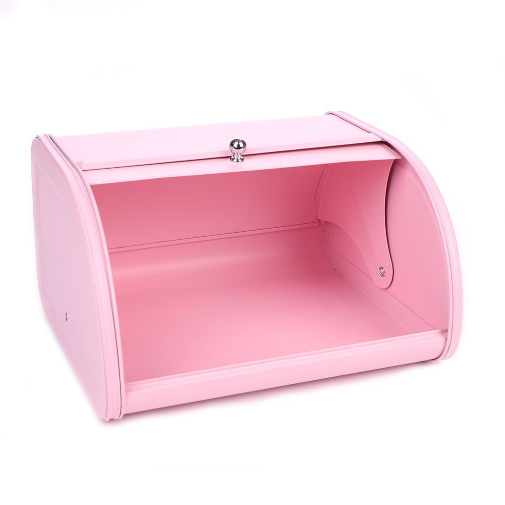 Bread Box For Kitchen Countertop, Stainless Steel Bread Container With Roll Top Lid, Space Saving, Stylish And Functional Bread