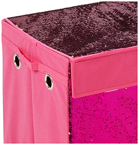 Urban Shop Reversible Sequin Collapsible Storage Trunk, Pink