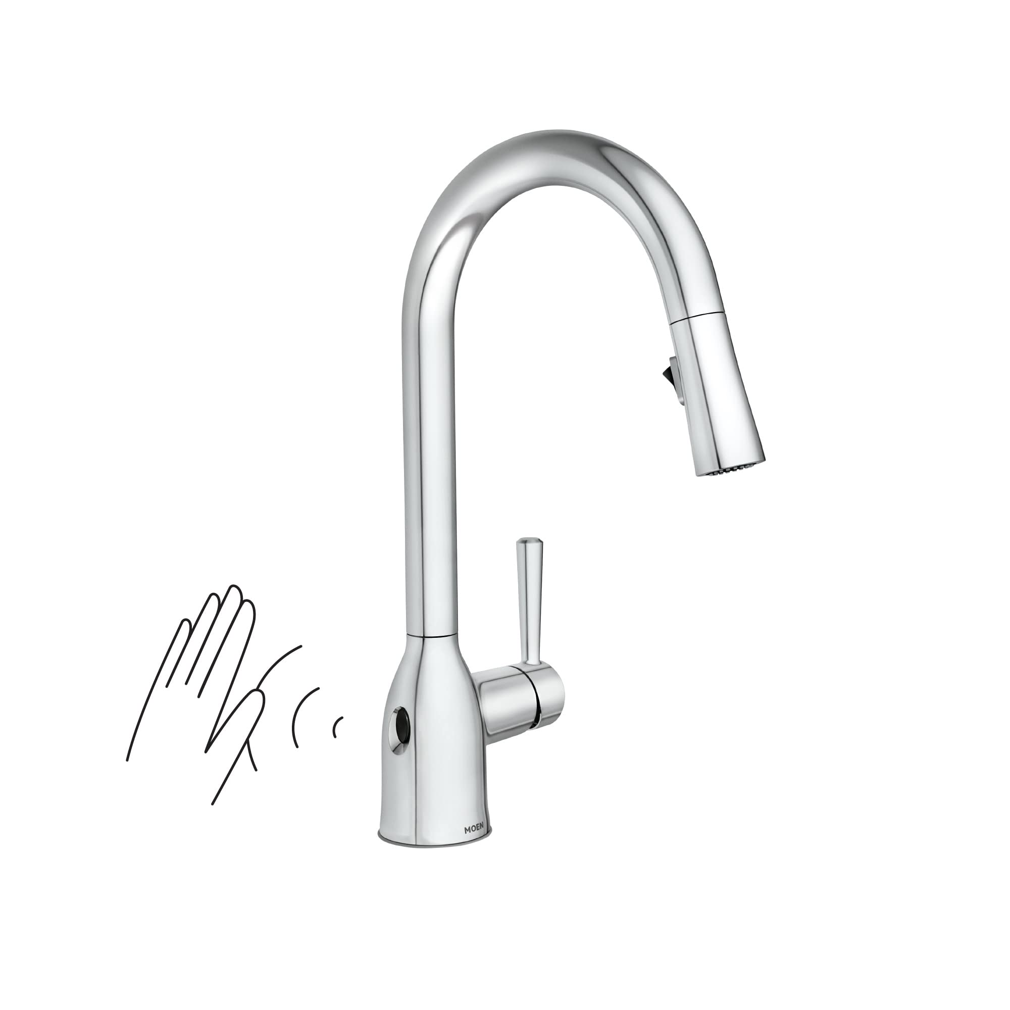 Moen 87233Ewc Adler Single-Handle High Arc Pulldown Kitchen Faucet, Chrome
