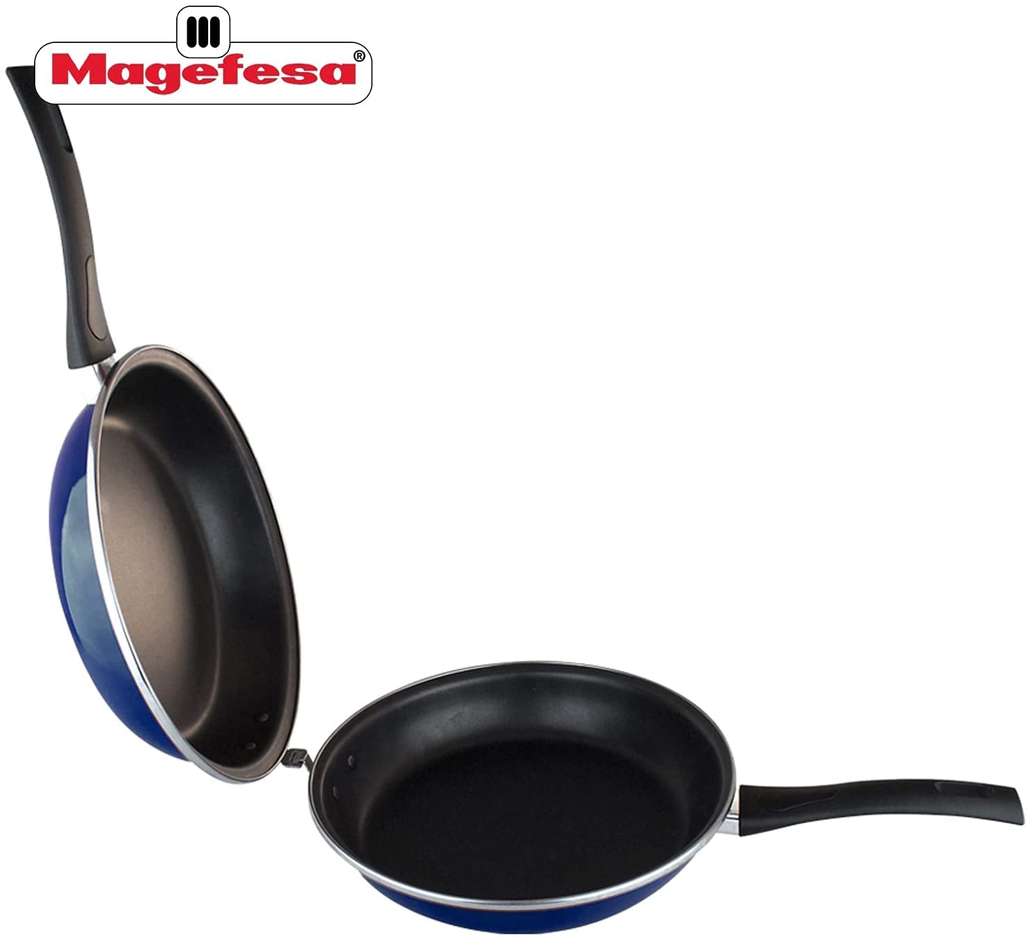 Magefesa Blue Frittata Pan. Double Layer Non-Stick Frying Pan, Vitrified Steel, Compatible With All Types Of Fire, Including Ind